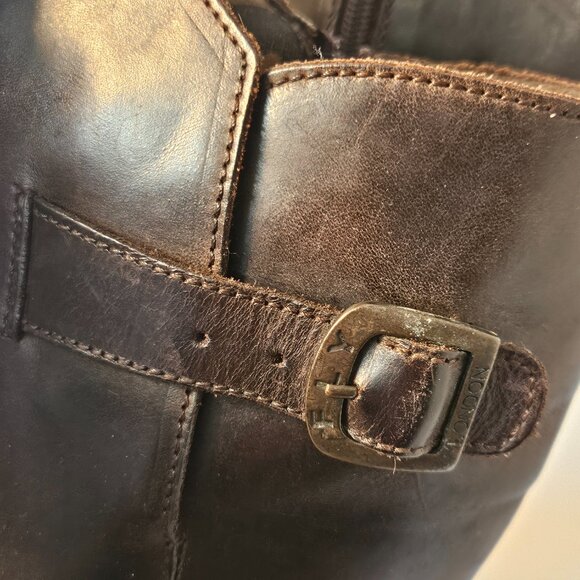 Classic Fly London Brown Leather Knee Boot - Picture 3 of 6